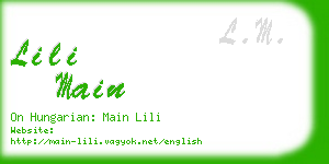 lili main business card